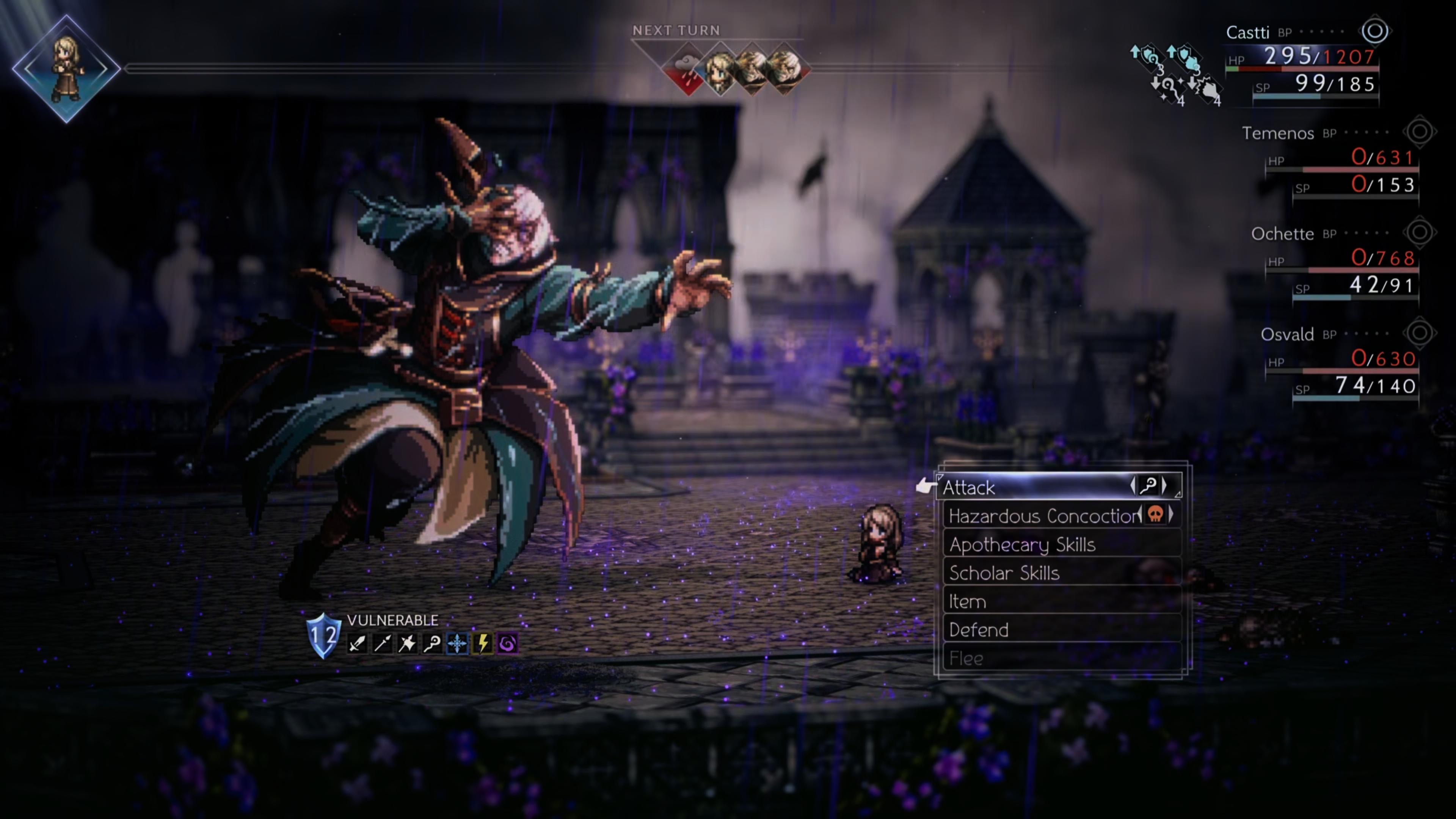Castti's final battle versus Trousseau